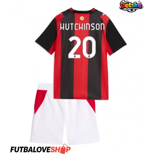 Dres AC Milan Omari Hutchinson #20 Domáci pre deti 2026-27 Krátky Rukáv (+ trenírky)